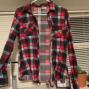 Buckle plaid button up